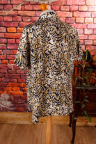80s Bluse Leomuster