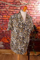 80s Bluse Leomuster