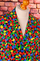 Seide Bluse leuchtend bunt