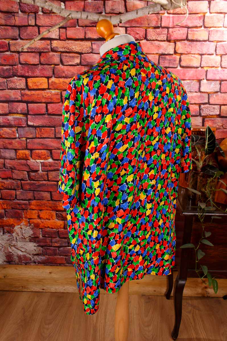 Seide Bluse leuchtend bunt