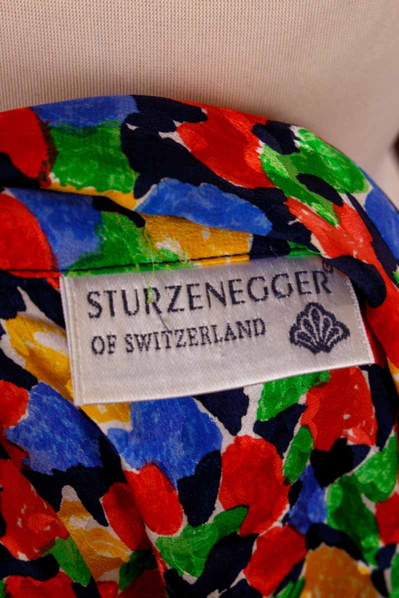 Seide Bluse leuchtend bunt
