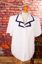 Sommer Bluse weiß + Kragen