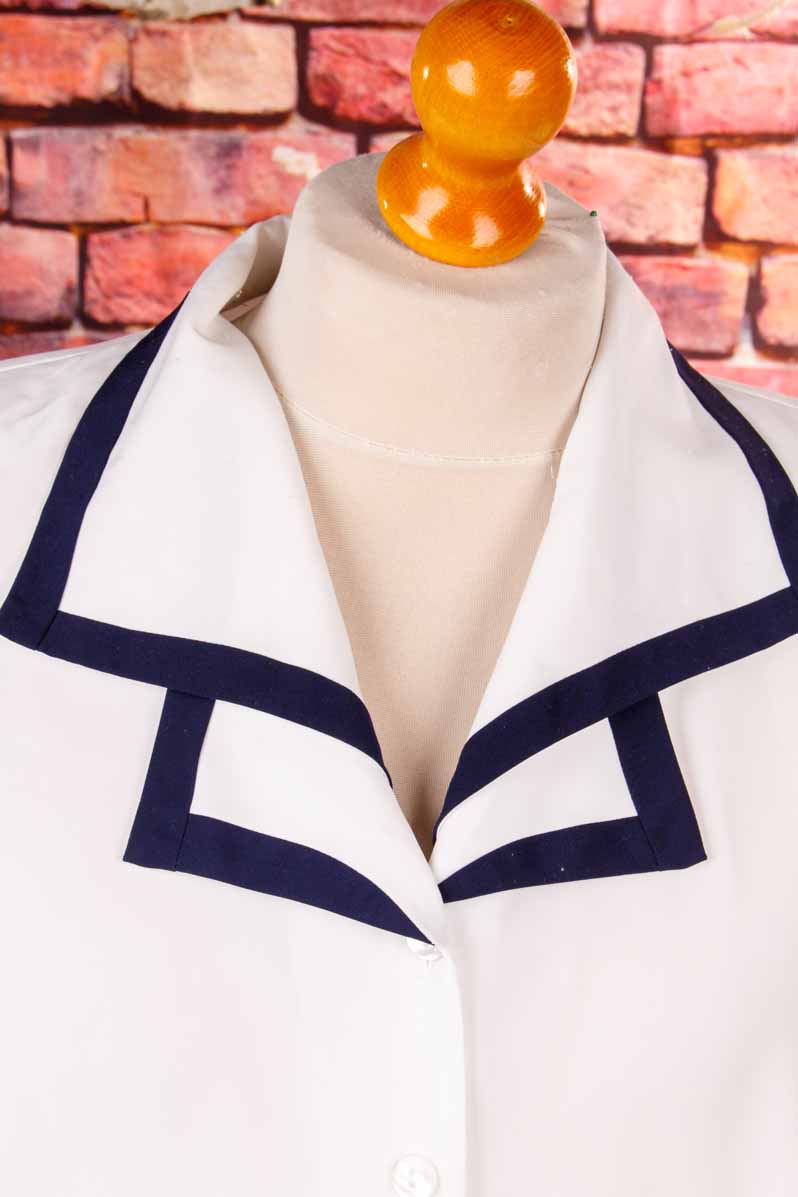 Sommer Bluse weiß + Kragen