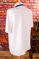 Sommer Bluse weiß + Kragen