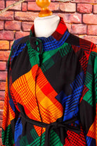 Extravagantes Wollkleid leuchtend bunt PETER HAHN