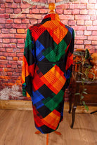 Extravagantes Wollkleid leuchtend bunt PETER HAHN