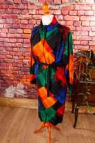 Extravagantes Wollkleid leuchtend bunt PETER HAHN
