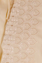 60er Jahre Bluse creme bestickt