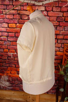 60er Jahre Bluse creme bestickt