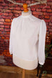 70s Hippie Chiffonbluse zart weiß