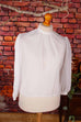 70s Hippie Chiffonbluse zart weiß