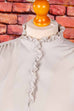leichte Bluse grau mit Stehkragen