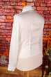 Vintage Rüschenbluse weiß Satin