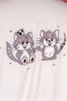 Hemdbluse mit Katzen und Streifen