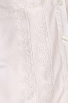 Luxus Vintage Bluse weiß mit Spitze