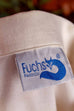 Vintage Bauernbluse weiß Huhn+Schwein