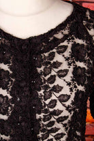 festliches Top mit perlen bestickt