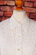 70s Bluse aus Spitze mit großem Kragen