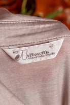 100% Seide Jersey Bluse grau