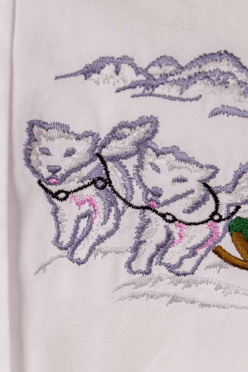 Baumwollbluse mit Schlittenhunden