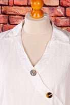 100% Leinen Top asymmetrisch