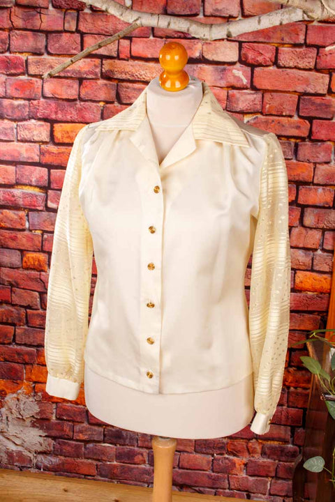 goldene 70s Disco Glitzerbluse