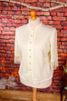 Vintage Dirndlbluse creme mit Spitze