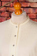 Vintage Dirndlbluse creme mit Spitze