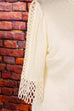 Vintage Dirndlbluse creme mit Spitze