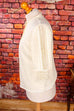Vintage Dirndlbluse creme mit Spitze