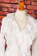 Vintage Boho Bluse weiß mit Rüschen