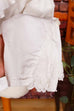 Vintage Boho Bluse weiß mit Rüschen