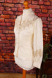 70s Schlagerbluse gold bestickt