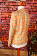Peter Hahn Wolle Blazer orange kariert