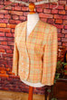 Peter Hahn Wolle Blazer orange kariert
