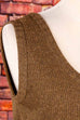 Vintage Stricktop Seide mit Leinen
