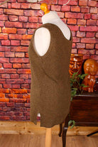Vintage Stricktop Seide mit Leinen
