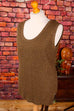 Vintage Stricktop Seide mit Leinen