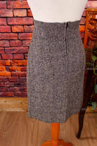 Sexy Tweed Highwaist Rock grau