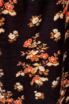 70er Jahre Maxirock schwarz mit Blumen