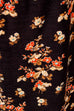 70er Jahre Maxirock schwarz mit Blumen