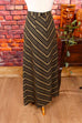 70s Boho Maxirock Goldstreifen