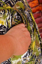 Culotte Hosenrock grün animalprint