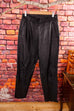 schwarze Vintage Lederhose