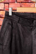 schwarze Vintage Lederhose