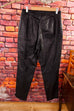 schwarze Vintage Lederhose