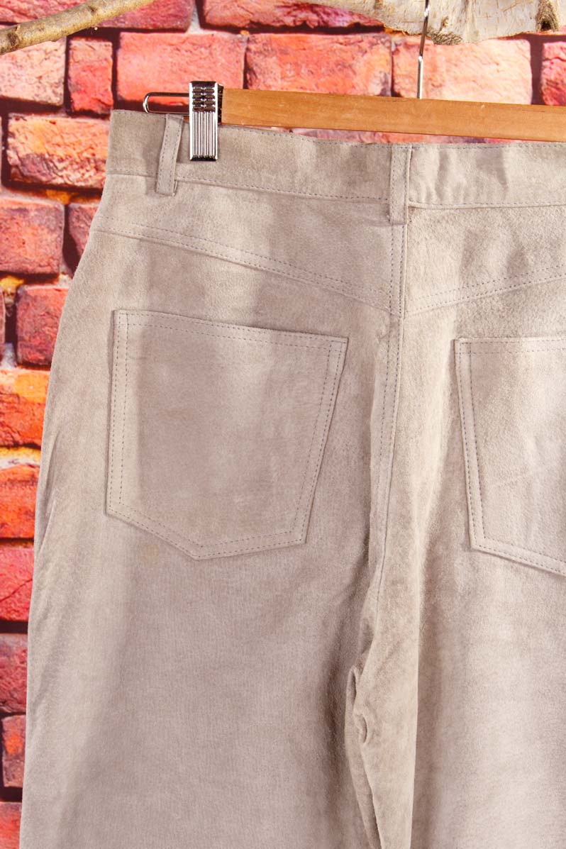 Boho Wildleder Hose grau