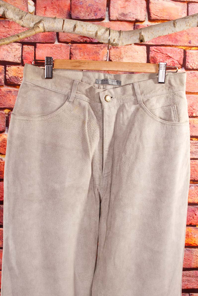 Boho Wildleder Hose grau