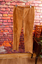 Y2K Lederhose rehbraun