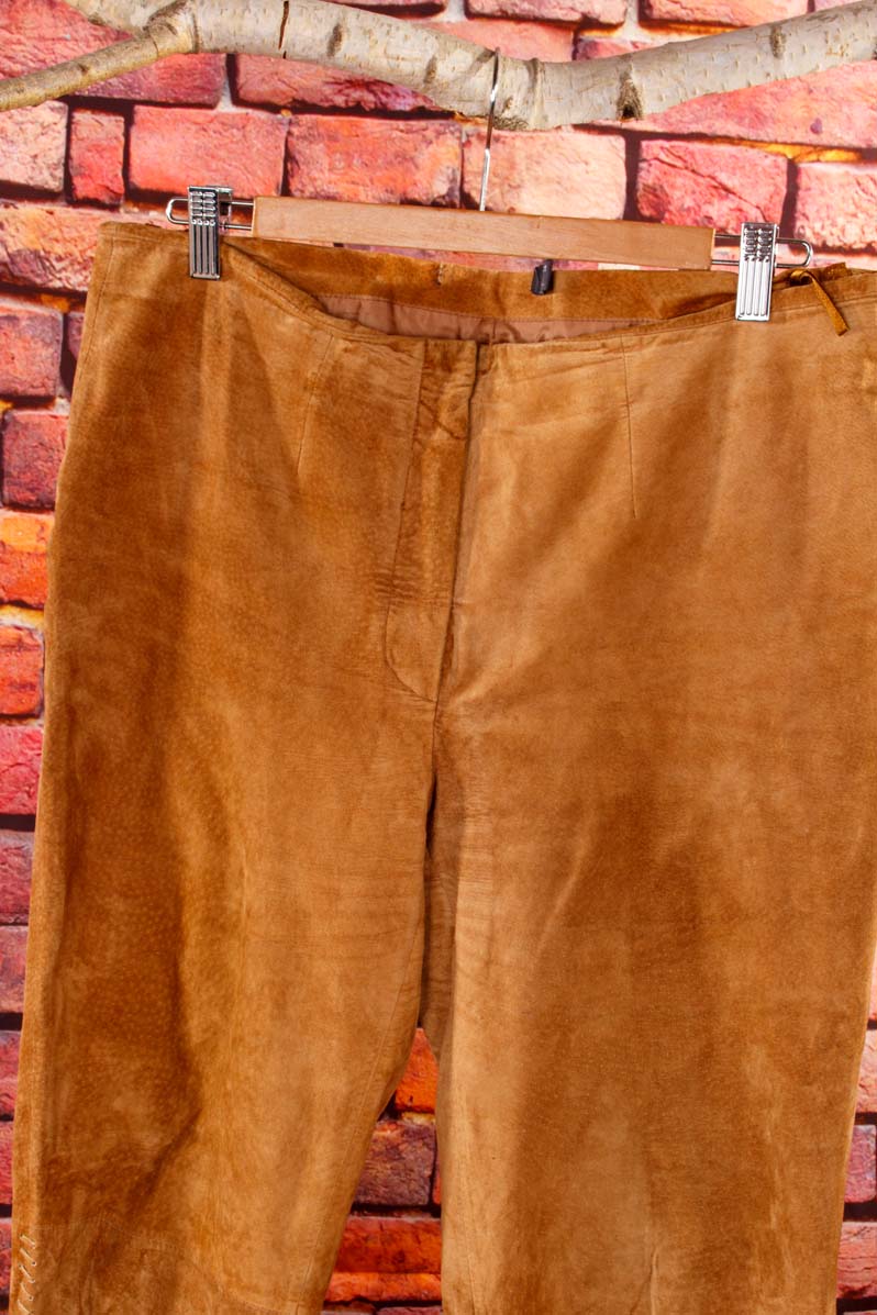 Y2K Lederhose rehbraun